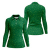 Maxcorners Golf And Beer Lucky Four Leaf Clover St Patrick's Day Green Women's Golf Tops, Golf Gift For Ladies