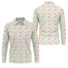 Maxcorners St Patrick's Day Lucky Charms White Golf Shirt, Cute Golf Outfit, Polo Shirts For Men, Golf Shirts For Men