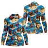 Maxcorners Cool Rooster Beach Vacation Hawaiian Golf Shirt, Golf Polo For Women, Printed Golf Shirt LM1507