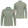 Maxcorners St Patrick's Day Lucky Charms Green Golf Shirt, Cute Golf Outfit, Polo Shirts For Men, Golf Shirts For Men