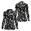 Maxcorners Dead Tired Coffee Breakfast Pattern Golf Shirt, Women's Golf Tops, Golf Shirts For Women LM1507