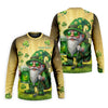 Maxcorners Happy St Patrick's Day Shamrock Gnome Golf And Beer Polo Shirts For Men, Golf Shirts For Men