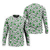 Maxcorners Lucky Four Leaf Clover Leopard Pattern St Patrick's Day Golf Shirt, Polo Shirts For Men, Golf Shirts For Men