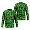 Maxcorners Four Leaf Clovers Golden Horseshoes St Patrick's Day Golf Shirt, Polo Shirts For Men, Golf Shirts For Men
