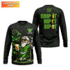 Maxcorners Grip It Rip It Sip It St Patrick's Day Leprechaun Golf And Beer Shamrock Golf Shirt, Golf Shirts For Men