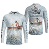 Maxcorners Jesus Catching Fish Bible Verse, Personalized Long Sleeve Shirt, Psalm 23 The Lord Is My Shepherd, Religious Gift for Men