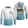 Maxcorners Wishin' I Was Fishin' Shirt, Personalized Bad Bass Fishing Shirt For Men, Fishing UPF Shirts