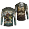 Maxcorners Bassquatch Fishing Shirt, Gone Squatchin' And Catchin' Fishing Shirt, Fishing UPF Shirts