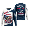 Maxcorners Support Your Local Hookers - Patriotic Fishing Shirt, Fishing UPF Shirts, Funny Fishing Shirt