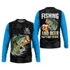 Maxcorners Fishing And Beer That’s Why I’m Here UPF Fishing Shirt, Personalized Custom Name
