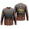 Maxcorners Skull Camo Personalized Fishing Shirt, Skeleton Angler, Skeleton Fisherman, Fishing Shirts For Men