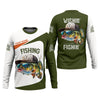 Maxcorners Wishin' I Was Fishin' Fishing Shirt, Funny Fisherman Shirt For Men, Custom Fishing Gift