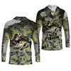 Maxcorners Wishin I Was Fishin Camo Fishing Shirt, Bass Fishing Shirt, SPF Shirt For Men, Presents For Fishermen
