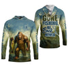 Maxcorners Gone Fishing Be Back Never Sasquatch Fishing SPF Shirt, Performance Fishing Shirts, Men's Fishing Shirt