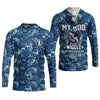 Maxcorners I Just Hold My Rod Wiggle My Worm And Bam! She's On It Funny Fishing Shirt, SPF Shirt For Men, Gift For Fisherman