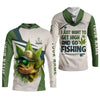Maxcorners I Just Want To Get High And Go Fishing Largemouth Bass Fishing SPF Shirt For Men, Funny Fishing Shirt