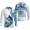 Maxcorners Fishing It's Not A Hobby It's A Lifestyle Blue Camo Fishing UPF Shirts, Blue Marlin Fishing Shirts For Men