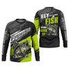 Maxcorners Hey Fish Wanna Hook Up Neon Fishing SPF Shirt For Men, Fishing Gifts For Men, Men's Fishing Shirt