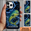 Maxcorners Dark Stormy Water Ripple Custom Name Fishing Phone Case