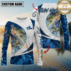 Maxcorners Walleye Fishing Blue Wave Dynamic Sport Jersey Personalized Name, Team Name 3D All Over Printed Clothes (8 Fish Species)