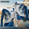 Maxcorners Walleye Fishing Blue Wave Dynamic Sport Jersey Personalized Name, Team Name 3D All Over Printed Clothes (8 Fish Species)