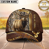 Maxcorners Golden Line Pattern Hunting Personalized Name 3D Cap (Multioption)
