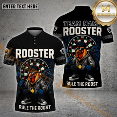 Maxcorners Darts Shirt – Cool Rooster Rule the Roost Design Personalized Name, Team Name 3D Shirt