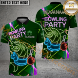 Maxcorners Bowling Jersey Funny Shark Unicorn Float Bowling Party Neon Style Multicolor Options Personalized Name, Team Name 3D Shirt (4 Colors)