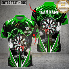 Maxcorners Darts Shirt Funny Dartboard Lightning Multioptions Personalized Name, Team Name Unisex 3D Shirt (4 Colors)