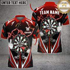 Maxcorners Darts Shirt Funny Dartboard Lightning Multioptions Personalized Name, Team Name Unisex 3D Shirt (4 Colors)