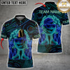 Hyperpop bowling shirt with flaming neon cartoon bowling ball, Rock n' Roll style, multicolor options, personalized name and team name, 3D unisex shirt