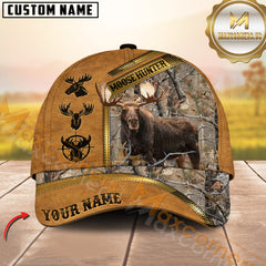 Maxcorners Golden Line Premium Pattern Hunting Personalized Name 3D Cap (Multioption)