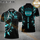Maxcorners Golden Darts Royal Pattern Multicolor Options Personalized Name, Team Name 3D Shirt (6 Colors)