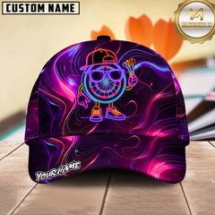 Maxcorners Darts Cartoon Neon Style Multicolor Options Personalized Name, Team Name 3D Cap