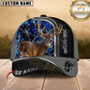 Maxcorners Deer Hunting Antler Buck Woodland Style Multicolor Options Personalized Name 3D Cap