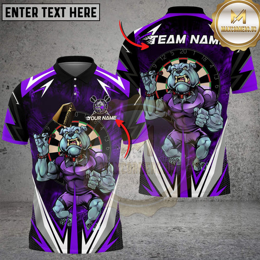 Maxcorners Darts Shirt Bulldog Strength Multicolor Options Personalized Name, Team Name Unisex 3D Shirt (4 Colors)