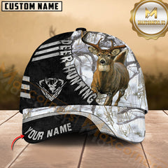 Maxcorners Hunting Deer Camo Woods Multicolor Options Personalized Name 3D Cap