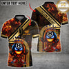 Maxcorners Billiards Shirt King 8 Ball Golden Fire Design Multicolor Options Personalized Name, Team Name 3D Shirt (4 Colors)