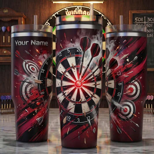 Maxcorners Darts Crimson Dartboard Personalized Name 3D Cup