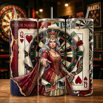 Maxcorners Darts Queen Of Darts Personalized Name 3D Cup