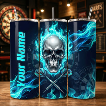 Maxcorners Darts Electric Skull Personalized Name 3D Cup