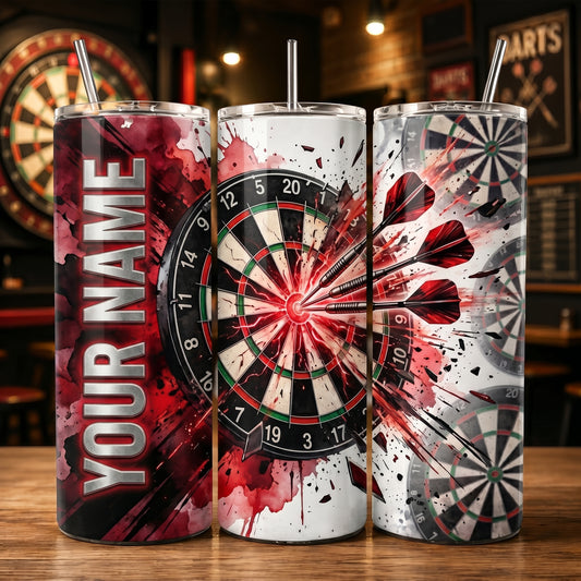 Maxcorners Darts Blood Splash Dartboard Personalized Name 3D Cup