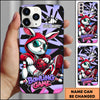 Maxcorners Rabbit Bowling Graffiti Multicolor Personalized Name 3D Phone Case
