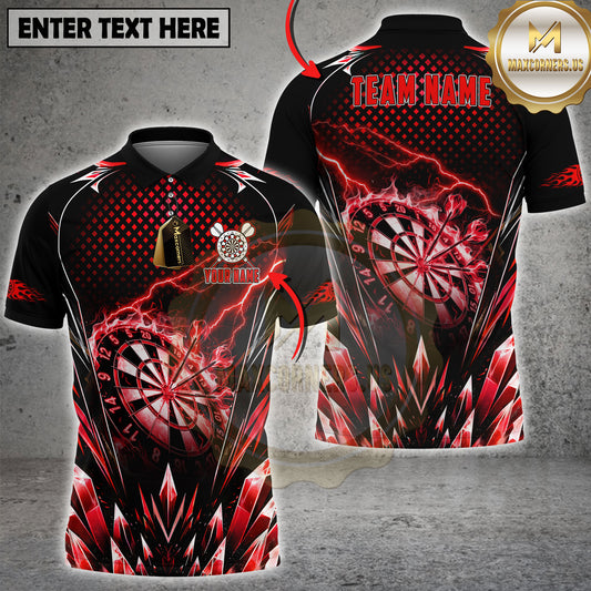 Maxcorners Thunder Darts Power Multicolor Options Personalized Name, Team Name 3D Shirt (4 Colors)