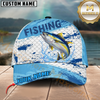 Maxcorners Fishing Splash Fish Scale Multiple Options Personalized Name 3D Cap (12 Fish Species)