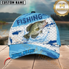 Maxcorners Fishing Splash Fish Scale Multiple Options Personalized Name 3D Cap (12 Fish Species)
