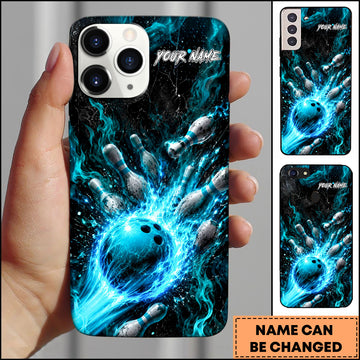 Maxcorners Bowling Fire Bowling Explosion Personalized Name 3D Phone Case