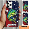 Maxcorners Bold Flag Artwork Custom Name Fishing Phone Case