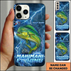 Maxcorners Electric Lightning Angler Art Custom Name Fishing Phone Case