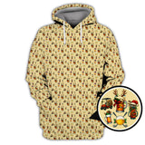 Maxcorners Christmas Golf Shirt, Pattern Golf Shirt , Golf And Beer For Men, Golf Gift For Golfer